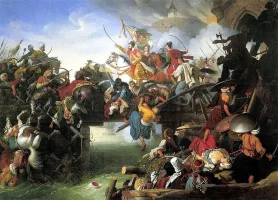 Johann Peter Krafft tarafından 1825 yılında yapılan bu tabloda, Zigetvar Kuşatması gösterilmektedir