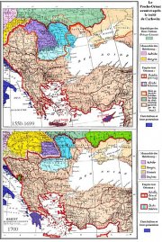 Karlofça Antlaşması'ndan önceki ve sonraki sınırlar 